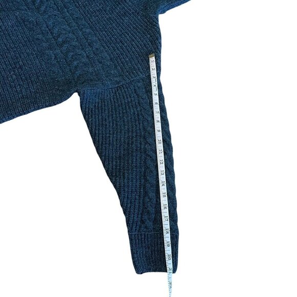 SUZY SHIER Women's Turtle Neck Stone Blue Sweater Warm, Size Large - Picture 11 of 12